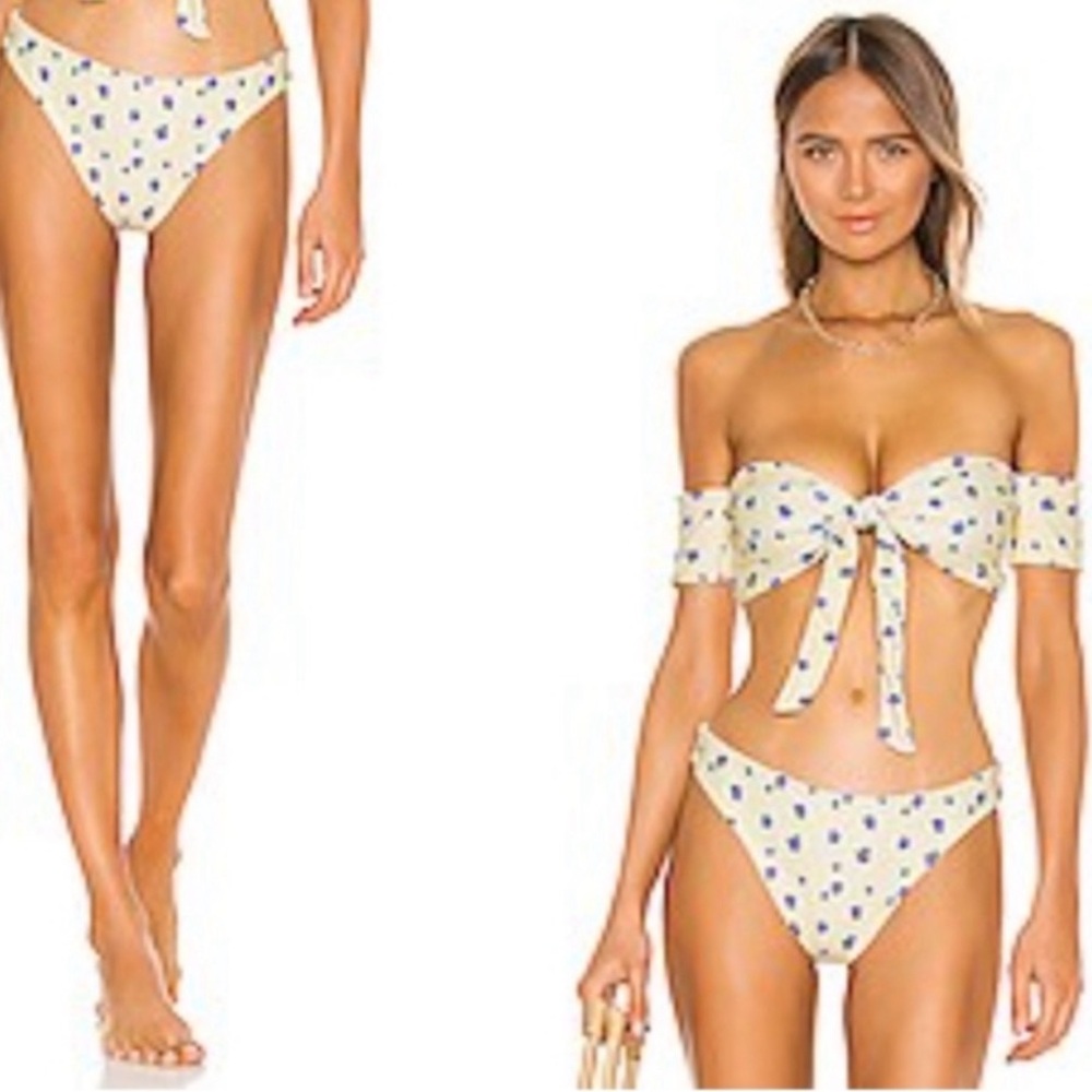 LPA Daya Top in Sunny Floral and Sweetie Pie Bottom Yellow & Blue Floral Bikini